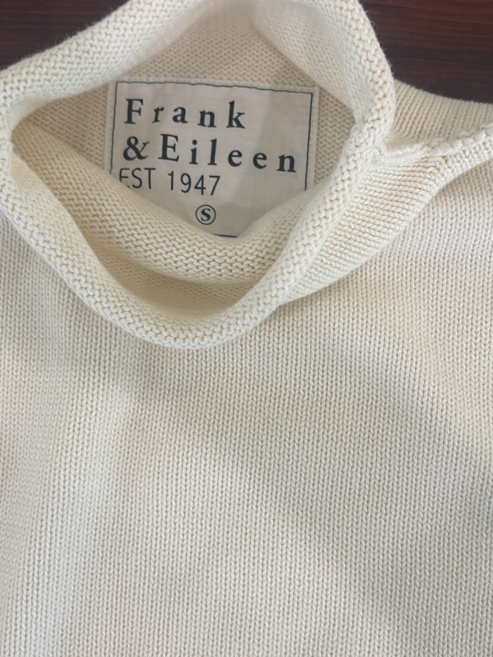 Frank & Eileen Cream Turtleneck Sweater